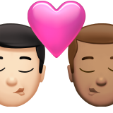 beso: hombre, hombre, tono de piel claro, tono de piel medio