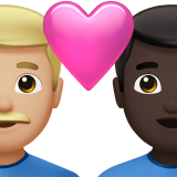 pareja enamorada: hombre, hombre, tono de piel claro medio, tono de piel oscuro