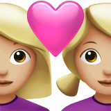 pareja enamorada: mujer, mujer, tono de piel claro medio