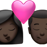 beso: mujer, hombre, tono de piel oscuro