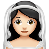 mujer con velo: tono de piel claro