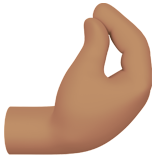 dedos juntos apuntando hacia arriba: tono de piel medio