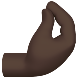 dedos juntos apuntando hacia arriba: tono de piel oscuro