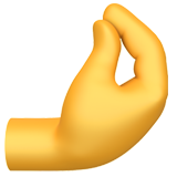 Gesto de yemas de los dedos juntas