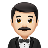 hombre con esmoquin: tono de piel claro