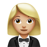 mujer con esmoquin: tono de piel claro medio