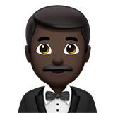 hombre con esmoquin: tono de piel oscuro