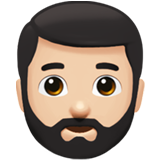 hombre: tono de piel claro y barba