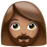 mujer: tono de piel medio y barba