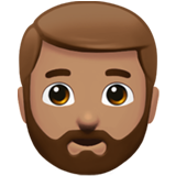 hombre: tono de piel medio y barba