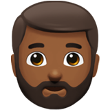 hombre: tono de piel oscuro medio y barba