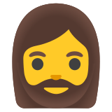 Mujer: barba - Noto Color Emoji
