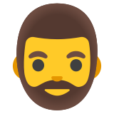 Hombre: barba - Noto Color Emoji