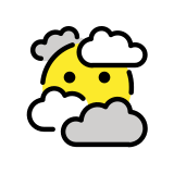 Cara entre las nubes - OpenMoji