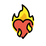 Corazón en llamas - OpenMoji