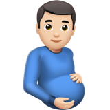 hombre embarazado: tono de piel claro