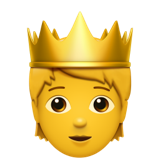 Emoticono de hombre con corona