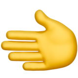 Emoticono de la mano izquierda