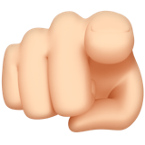 dedo índice apuntándote a ti: tono de piel claro