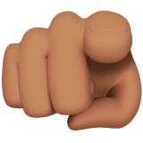 dedo índice apuntándote a ti: tono de piel medio