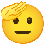 Cara saludando - Noto Color Emoji