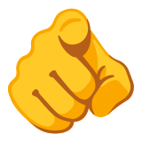 Dedo índice apuntándote a ti - Noto Color Emoji