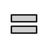 Signo igual grueso - OpenMoji