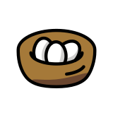 Nido con huevos - OpenMoji