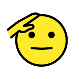 Cara saludando - OpenMoji