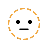 Cara con línea de puntos - OpenMoji