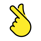 Mano con dedo índice y pulgar cruzados - OpenMoji