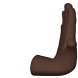 mano empujando hacia la derecha: tono de piel oscuro