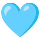 Corazón azul claro - Noto Color Emoji
