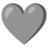 Corazón gris - Noto Color Emoji