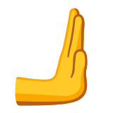 Mano empujando hacia la derecha - Noto Color Emoji