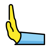 Mano empujando hacia la izquierda - OpenMoji