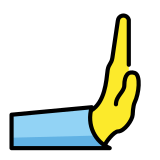 Mano empujando hacia la derecha - OpenMoji