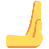 Mano empujando hacia la derecha - Twitter / X