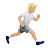persona corriendo: tono de piel claro medio y hacia la derecha
