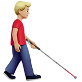 hombre con bastón: tono de piel claro medio y hacia la derecha