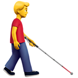 hombre con bastón: hacia la derecha