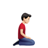 hombre de rodillas: tono de piel claro y hacia la derecha