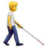 persona con bastón: hacia la derecha