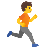 Persona corriendo: hacia la derecha - Noto Color Emoji