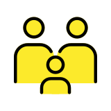 Familia: adulto, adulto, niño - OpenMoji