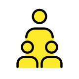 Familia: adulto, niño, niño - OpenMoji