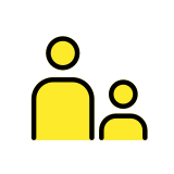 Familia: adulto, niño - OpenMoji