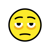 Cara con ojeras - OpenMoji