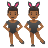 hombres con orejas de conejo: tono de piel oscuro medio