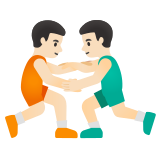 hombres luchando: tono de piel claro